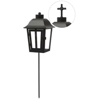 MARELIDA Grablaterne Metall H: 51 cm inkl. 2 wechselbare Spitzen schwarz
