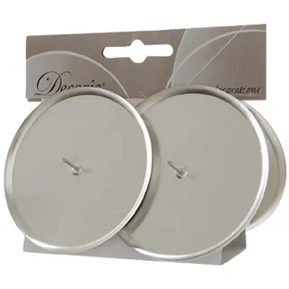 Kaemingk Metall-Adventskerzenhalter Ø 10 cm, silber