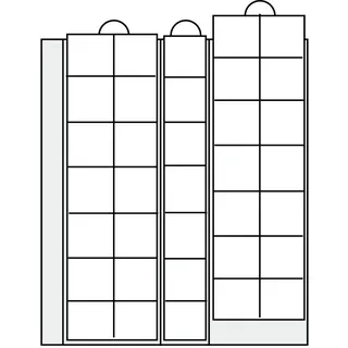 Schwäbische Albumfabrik SAFE 2er-Set Premium-Münzhüllen für Münzen bis 28 mm | Formstabile Folientaschen mit stabiler Lochkante für kompatible Binder