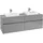Waschbeckenunterschrank 160 x 55 cm Glossy Grey