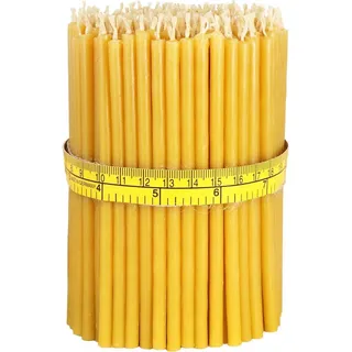 300x Qualität Bienenwachs Dünne Ritual Kerzen Höhe 14cm Kirche - ca. 990g 36409