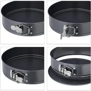 Relaxdays Springform Set 7-teilig Grau