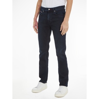 Straight-Jeans TOMMY HILFIGER "STRAIGHT DENTON STR" Gr. 38, Länge 32, blau (meek blue black) Herren Jeans Straight Fit