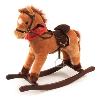 Bayer Chic 2000 - Schaukelpferd Cowboy, Schaukeltier mit Sound, braun