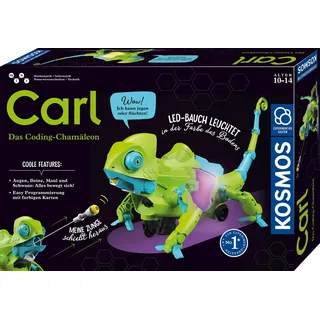 Kosmos 621391 Carl - Das Coding-Chamäleon, Roboter-Chamäleon mit Farbwechsel-Effekt, Codieren für Kinder, Experimentierkasten ab 10 Jahre