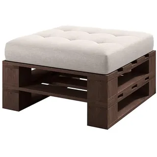 sunnypillow Palettenmöbel Europaletten, Palisander Hocker 80x60cm | Indoor & Outdoor, Lounge gartenmöbel Holz gartenmöbel Set, Lounge möbel Terrasse Balkon loft Stil Paletten