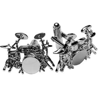 Drum Kits silver-plated cufflinks