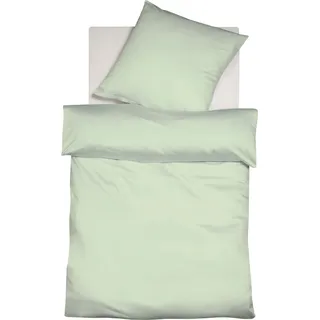 FLEURESSE Uni Interlock Jersey Pastellgrün 155 x 220 cm + 80 x 80 cm