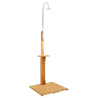 vidaXL Gartendusche Holz braun 0,81 m