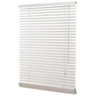 ventanara Jalousie Jalousie Holzjalousie Holz Rollo Plissee Echtholz Lamelle 35mm weiß 40 cm x 130 cm