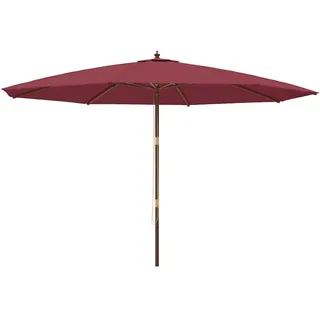 vidaXL Sonnenschirm mit Holzmast 400 x 273 cm Bordeauxrot