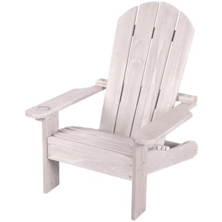 roba Outdoorstuhl für Kinder 'Deck Chair' - Gartenstuhl aus FSC zertifiziertem Holz mit Getränkehalter - Ideal für Garten, Terrasse und Picknick - Ab 18 Monaten - Grau lasiert