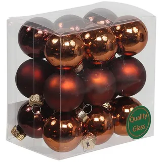 Annastore Weihnachtsbaumkugel Kleine Baumkugeln aus Glas Ø 2 cm/3 cm - Christbaumkugeln, Baumschmuck, Christbaumschmuck braun Ø 3.0 cm