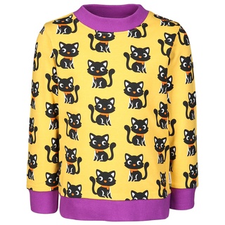 Maxomorra - Sweatshirt CAT in gelb, Gr.110/116