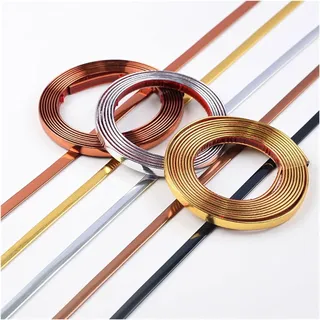 Selbstklebende Zierleiste, selbstklebender Dichtungsstreifen, Zierleiste for Abziehen und Aufkleben, flexible Kantenleiste for Wand, Decke, Boden, Schrank, Fliesen(Rose Gold,10mx18mm)