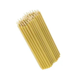 Nklaus 390g (ca. 100 St.) Kerzen 100% Bienenwachs premium Qualität Ritualkerzen - Dünne Bienenwachskerzen - Gelb Altarkerzen 36295