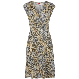 S.Oliver Jerseykleid Damen schwarz-gelb bedruckt Gr.42
