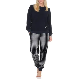 normann Frottee Pyjama Gestreift Blau 52/54