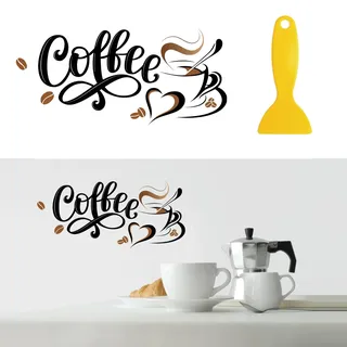 KQDRAVINE 1 Stück Wandtattoo KüChe, 40 x 38 CM Wandtattoo KüChe Selbstklebend, Wandtattoo Flur, Wandsticker KüChe, Geeignet für die Wanddekoration in Küchen, Wohnzimmern, Restaurants, Büros und Cafés