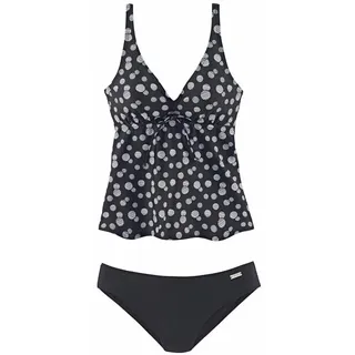 LASCANA Bügel-Tankini Damen Schwarz/Weiß 36 Cup C