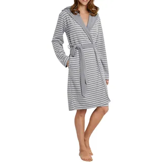 Schiesser Damen Bademantel Selected! Premium, 95 cm, Gr. 38, Grau (hellgrau 204) - 38