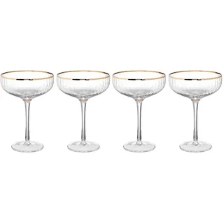 Butlers Champagnerschale GOLDEN TWENTIES 4er-Set in Durchsichtig | Gr.: onesize