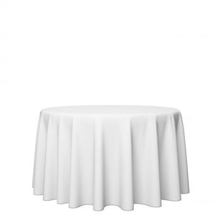 Runde Tischdecke Damast Weiß - 10 Größen | Elegante Tafeldecke für jeden Anlass - Ø 160 cm
