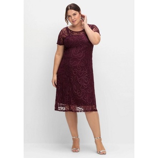sheego Spitzenkleid in aubergine | Gr.: 54