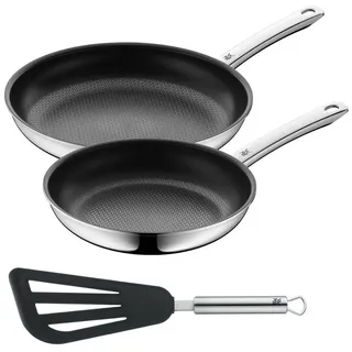 WMF Pfannen-Set, Bundleset: 1x Bratpfanne 24 cm & 28 cm und 1x Pfannenwender 32 cm