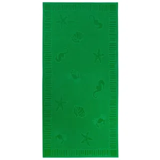 ZOLLNER Strandtuch, Frottier (1-St), 100 x 200 cm, 100% Baumwolle, vom Hotelwäschespezialisten grün