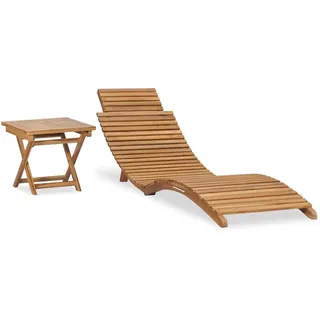 vidaXL Sonnenliege Klappliege 175 x 50 x 55 cm Braun