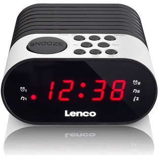 Lenco Radiowecker CR-07 mit LED-Display, 2 Weckzeiten, Dual Alarm, Sleeptimer, Schlummerfunktion, in 3 Farben, klein