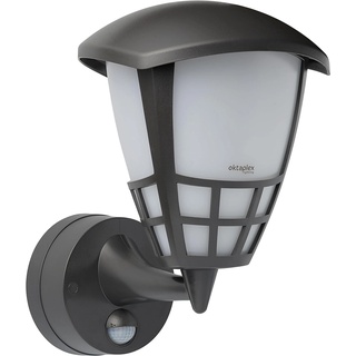 Oktaplex Außenlampe mit Sensor Bel E27 Leuchtmittel Außenleuchte 230V IP54 Anthrazit