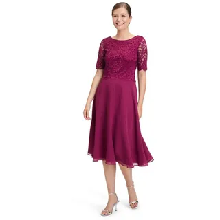 Vera Mont Knielanges Cocktailkleid mit Spitze Bordeaux, 38