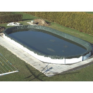 Steinbach Abdeckplane "Winter" für ovale Swimming Pool Stahlwandbecken,grün,620 x 360 cm
