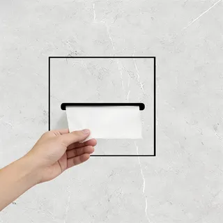Toilettenpapierhalter Unterputz Kleiner, Einbaubarer Toilettenpapierhalter, Wandnische mit Verstecktem Schrank für WC/Badezimmer, Wand-Toilettenpapierspender mit Nische(Silver)