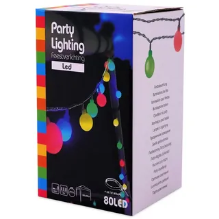 Spetebo Party Lichterkette LED 16 m Bunt