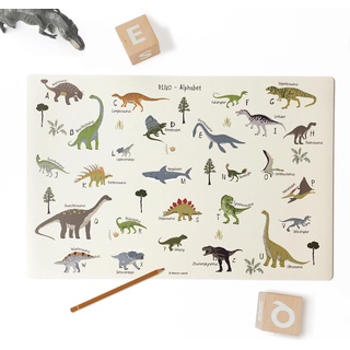 CoverYourDesk, Unterlage, Schreibtischunterlage Dinosaurier Weltkarte