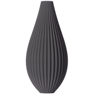 3D Vase Dekovase Sina XL 40cm Nachhaltige Deko Vase Pampasgras Trockenblumen, Bodenvase grau