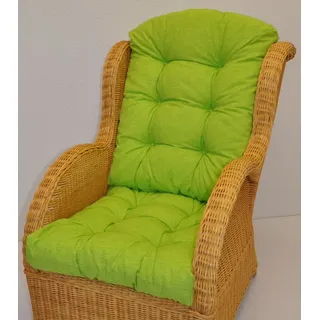 - Polster / Kissen / Ersatzpolster für Rattan Ohrensessel / Rattansessel , Colore Verde chiaro (hellgrün) - Grün