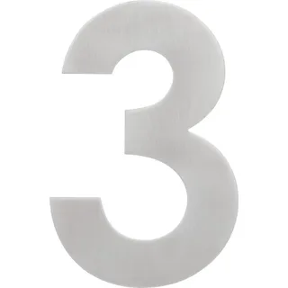 Alpertec Hausnummer 3 Edelstahl