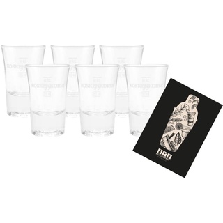 Koskenkorva Vodka 6er Set Shotglas Schnapsglas Glas Gläser Set - 6x Shotgläser 2cl geeicht