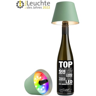 Sompex LED-Akku-Flaschenaufsatz Top 2.0 Kunststoff Oliv