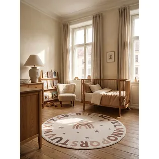 KADIMA DESIGN TINO Kinderteppich 200 x 200 cm Beige