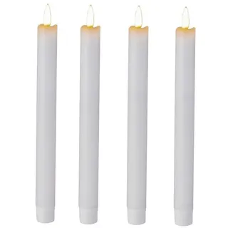 Star-Max LED-Kerze 4er Set LED Echtwachskerzen cremeweiß FB 2/4/6/8 h Timer Dimmbar 35738