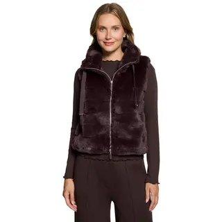 Cartoon Fake Fur-Weste Dunkelviolett 34