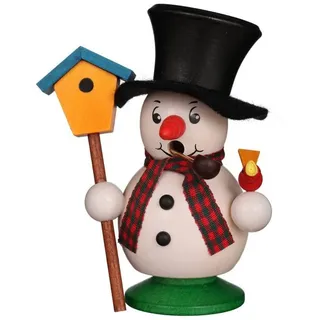 Christian Ulbricht GmbH Räuchermann Schneebub mit Vogelhaus 10,5 cm beige