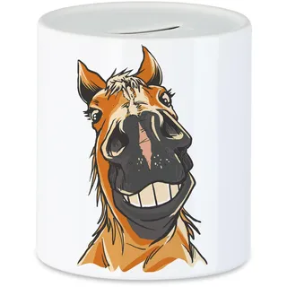 Hey!Print Pferd Spardose Hengst Stute Pferdekopf Reiten Hobbie Tier Pferdeflüsterer Ausritt Pferdeliebhaber Reiter Reiterin