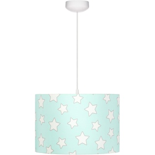 Lamps & Company Deckenlampe Kinderzimmer Stern, mint Deckenleuchte Sternenhimmel, rund Kinderzimmer Lampen Decke Jungen mit einem Durchmesser von 35 cm, schön Babyzimmer Deko