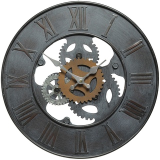 Wanduhr »Zahnrad Uhr 39cm«, 81013452-0 schwarz B/H/T: 39 cm x 39 cm x 3 cm